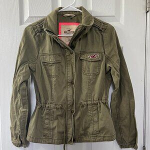 Hollister Army Green Jacket Sz M